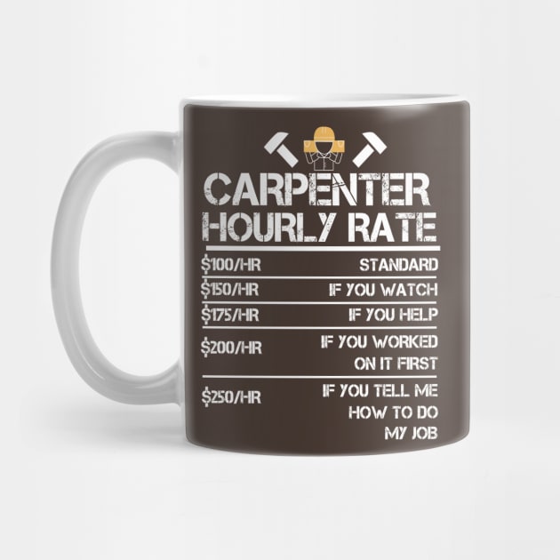 Carpenter Hourly Rate Funny Carpentry Gift by WoodworkLandia